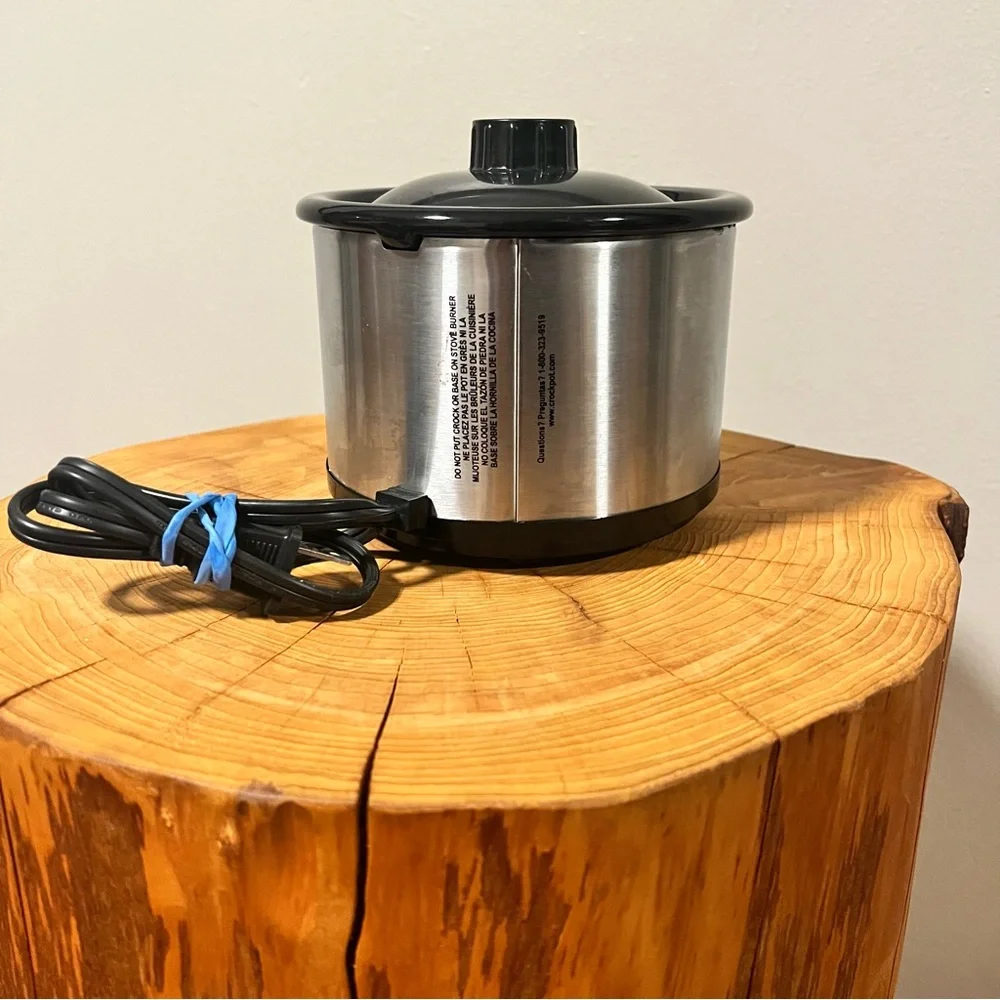 Crock-Pot Little Dipper Mini Slow Cooker Dip Pot Fondue Silver/Black